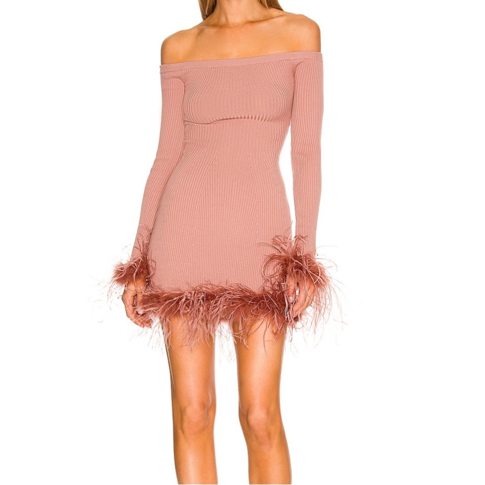 ELLERIE Feather Knit Mini Dress by Lovers and Friends